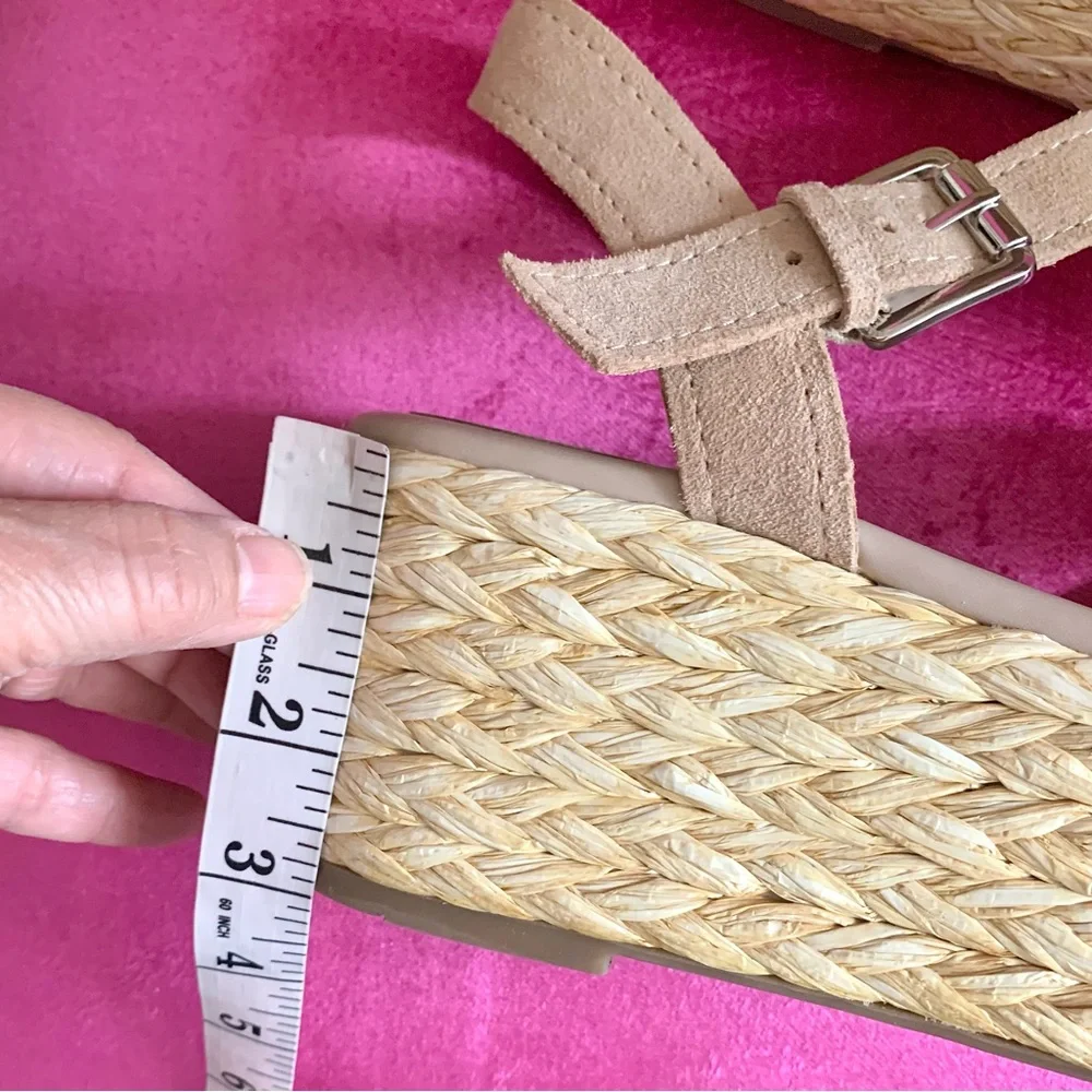 Marc Fisher Beige Espadrille Platform Sandals